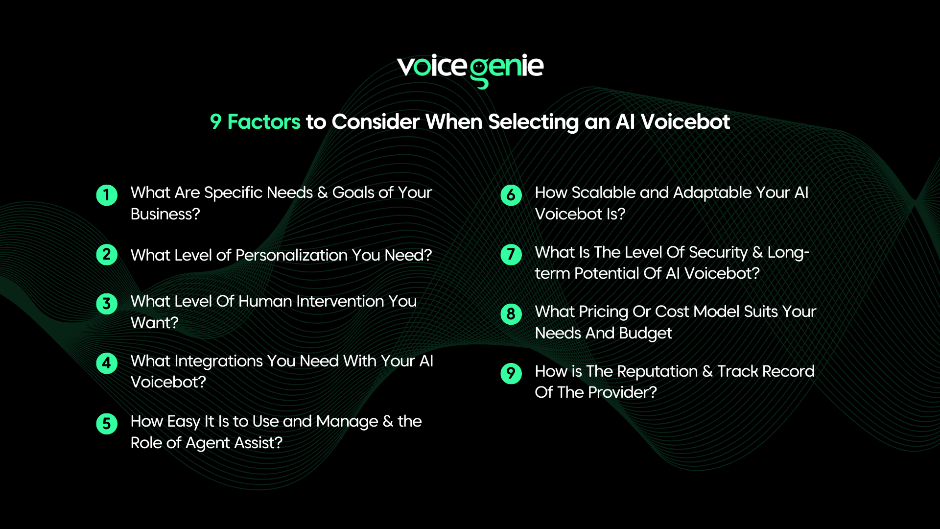 Questions to ask yourself before selecting a voice bot