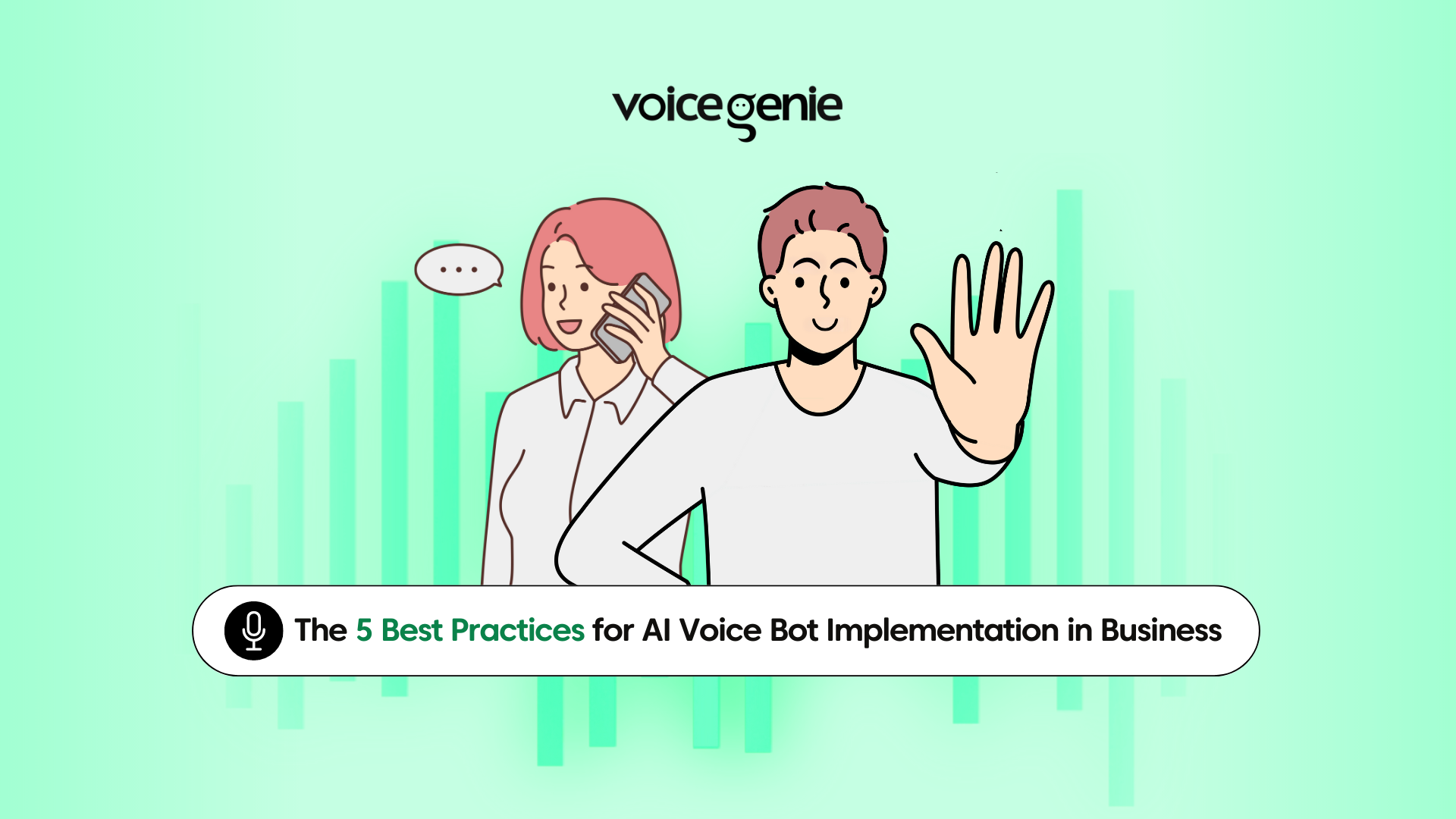 Blog header showing 5 Best Practices That Businesses Should Follow When Implementing Voice bots